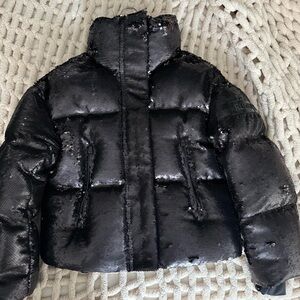 Rudsak sequin black puffer jacket